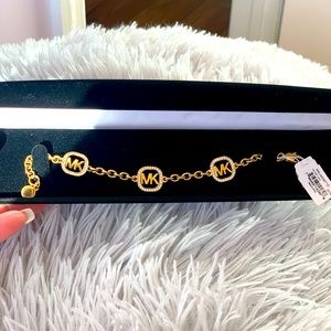 Michael Kors gold logo bracelet